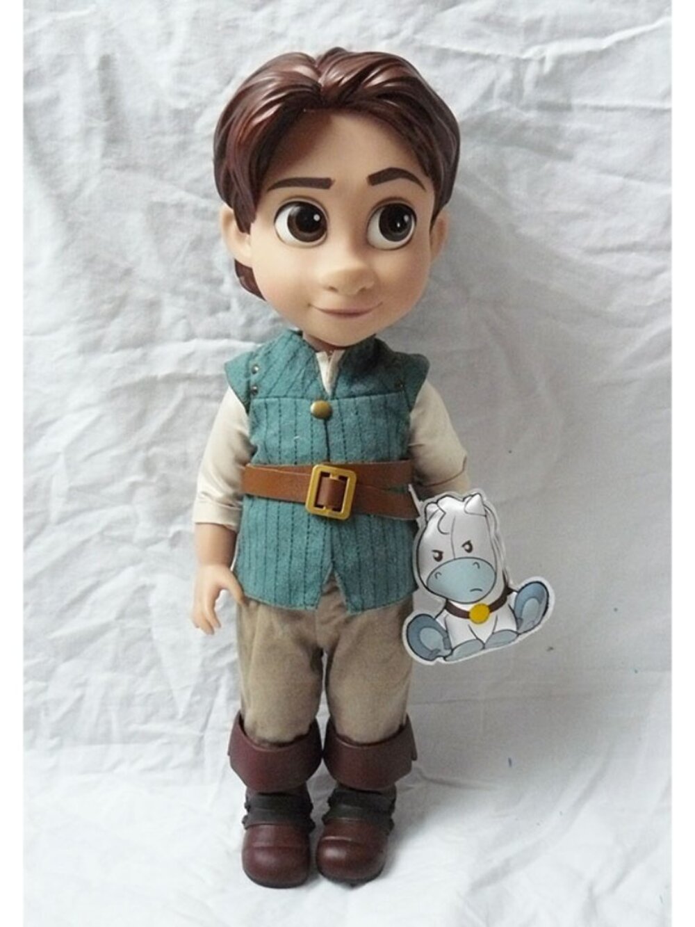Disney Animators Collection Tangled Flynn Rider Boy Doll 16 in. Holding Maximus